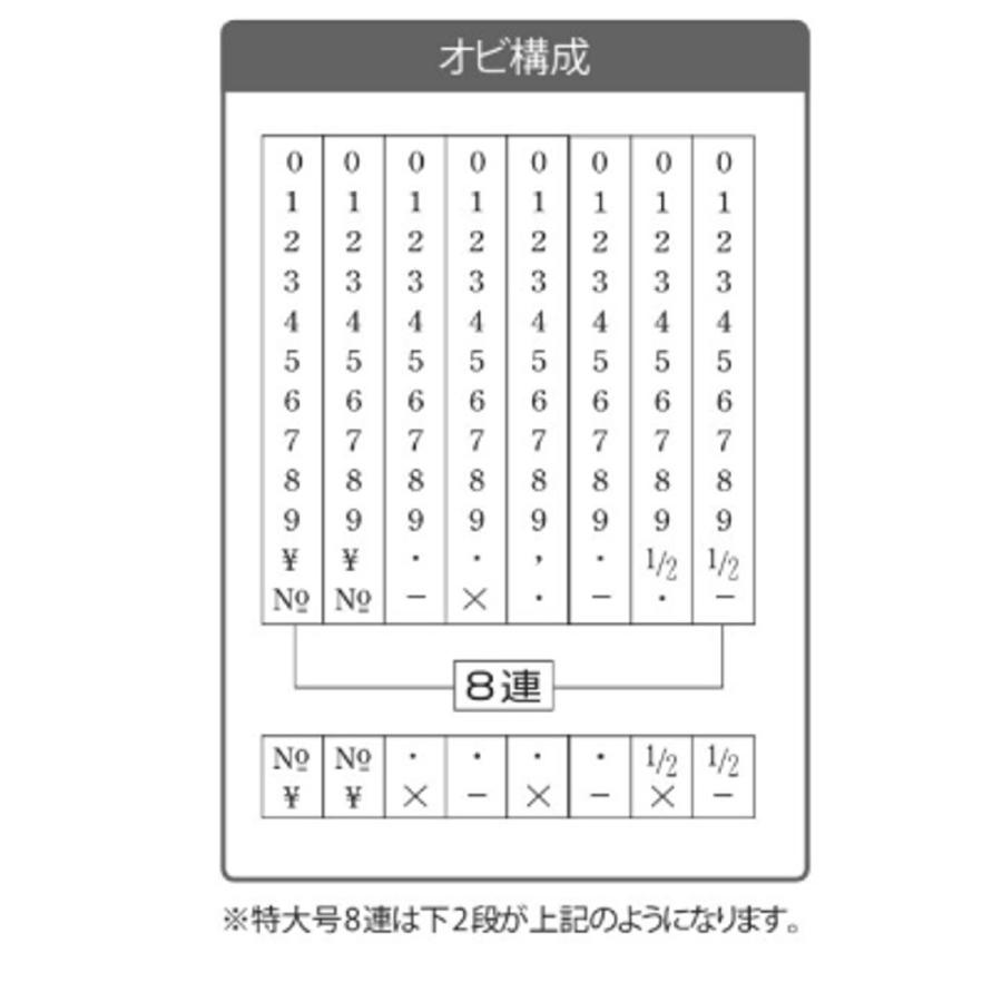 サンビー 回転印 欧文 明朝体 TK-B08 8連 特大号 アイロンニギリ柄_1