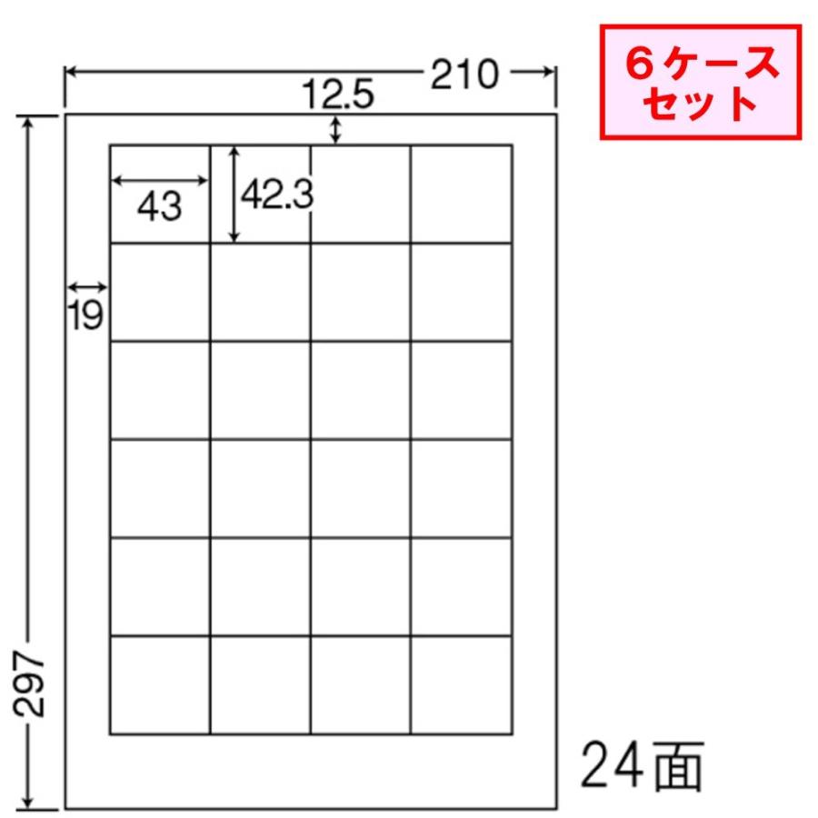 東洋印刷　nana　ラベル　★6ケースセット　24面　LDW24P