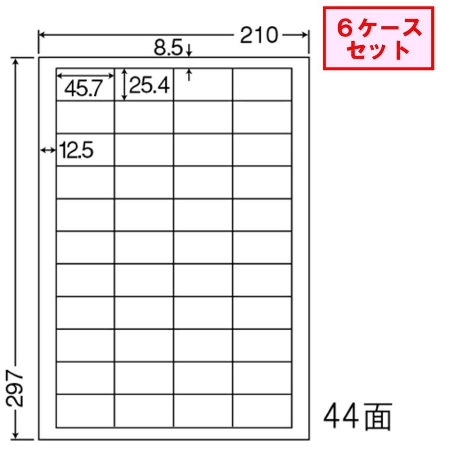 東洋印刷 nana ラベル 44面 LDW44C ☆6ケースセット : 文具・事務用品