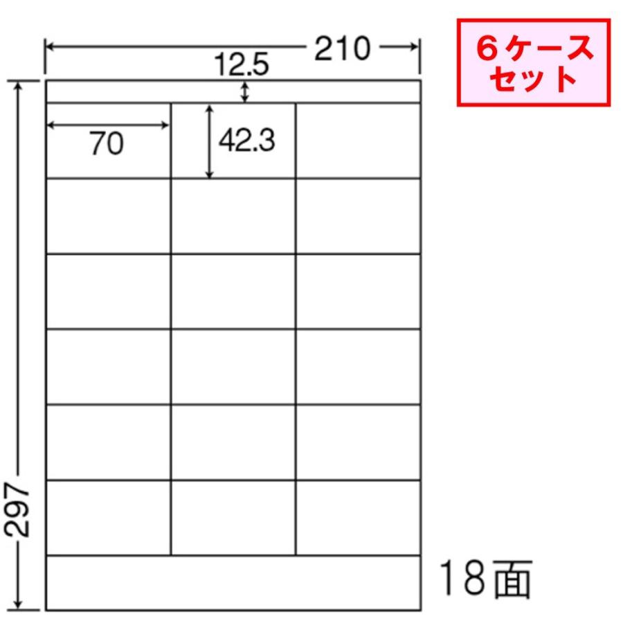 東洋印刷 nana ラベル 18面 NEF210 ★6ケースセット