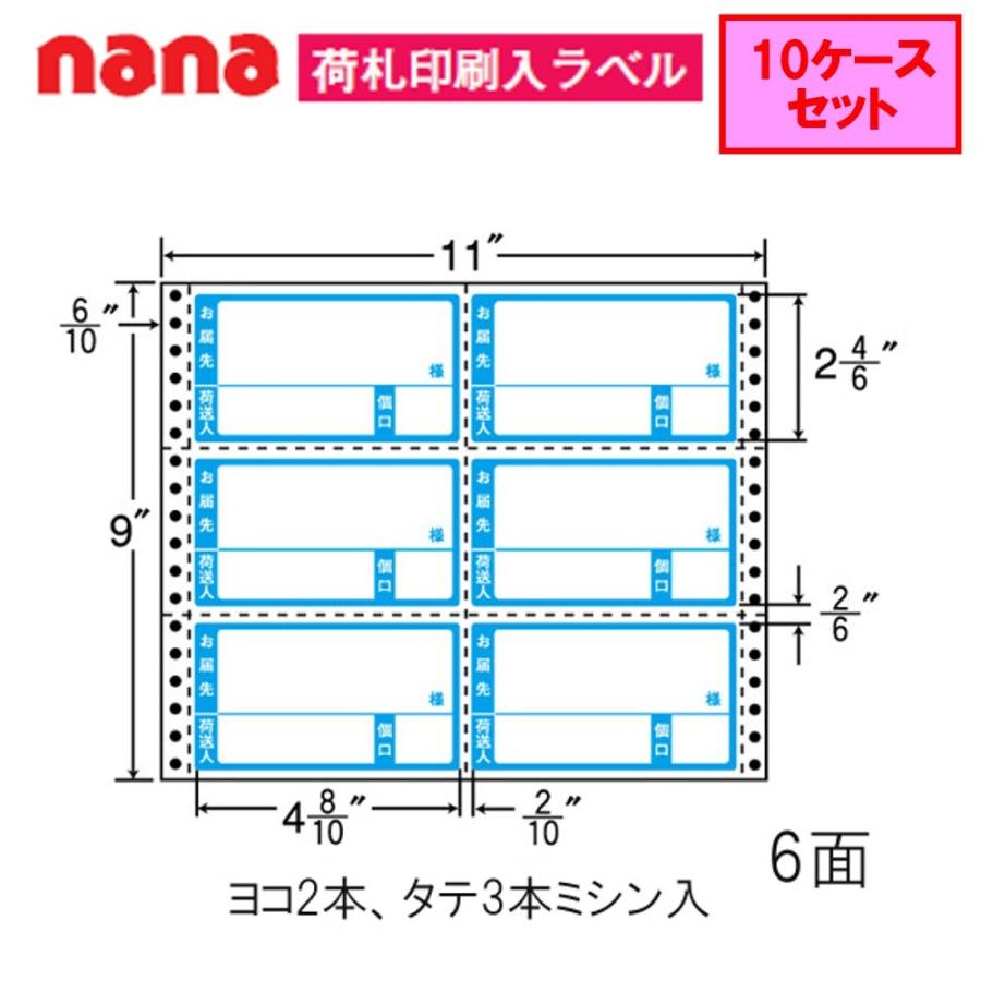 東洋印刷 ナナフォーム 荷札ラベル M11BA ★10ケースセット