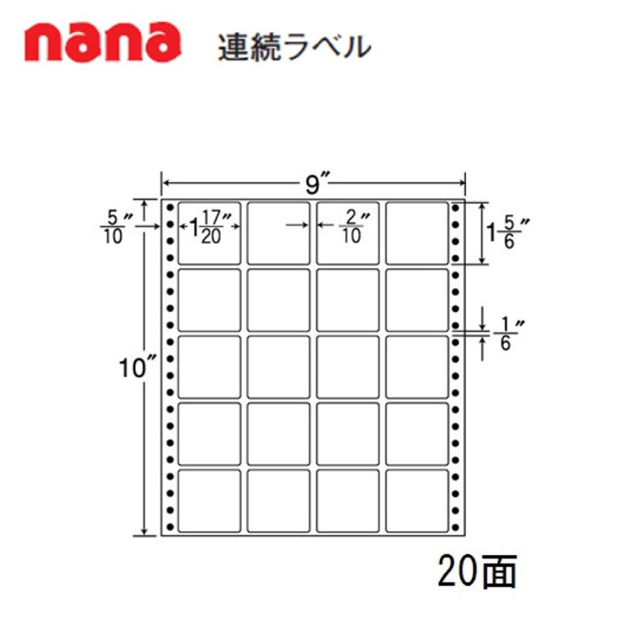 東洋印刷 nana連続ラベル MX9T ＜1ケース＞
