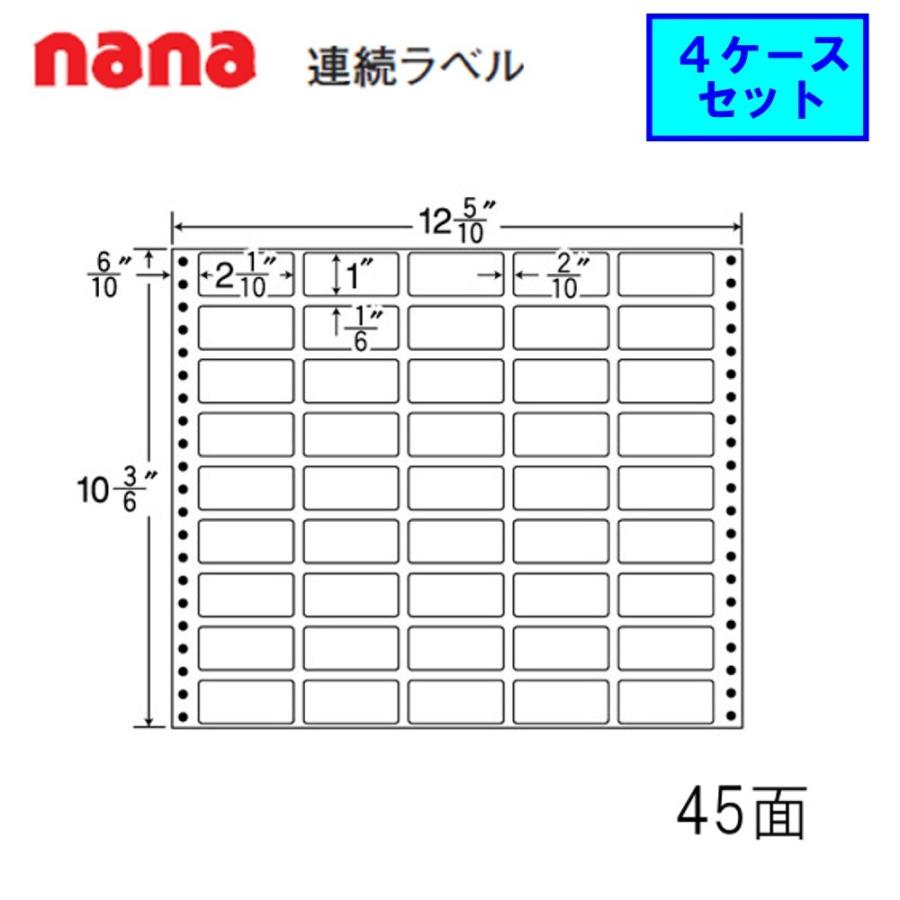 東洋印刷 nana連続ラベル MT12H ★4ケースセット