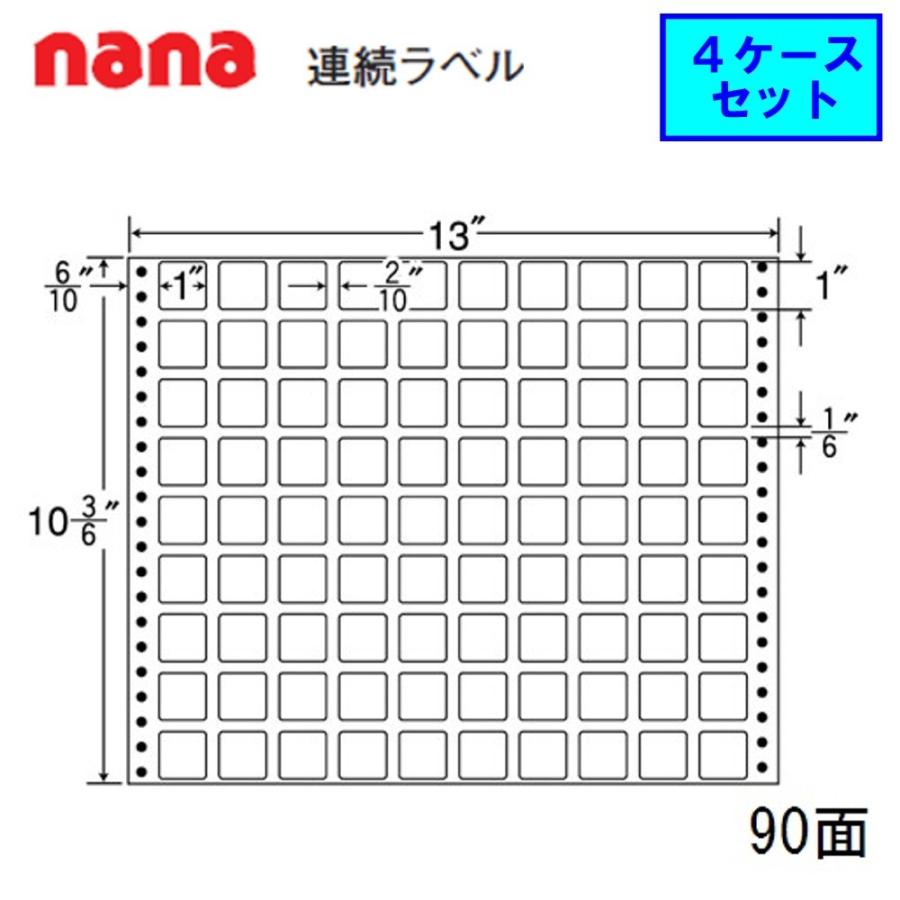 東洋印刷 nana連続ラベル MT13R ★4ケースセット