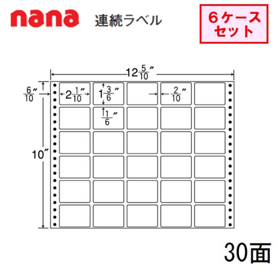 東洋印刷 nana連続ラベル MT12T ★6ケースセット