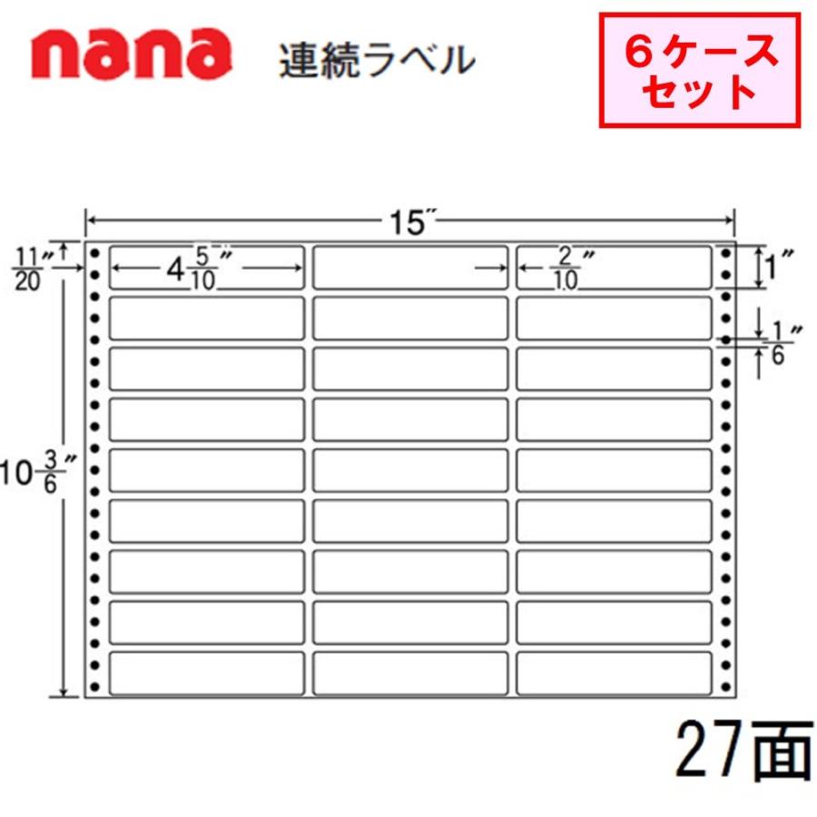 東洋印刷 nana連続ラベル MH15M  ★6ケースセット