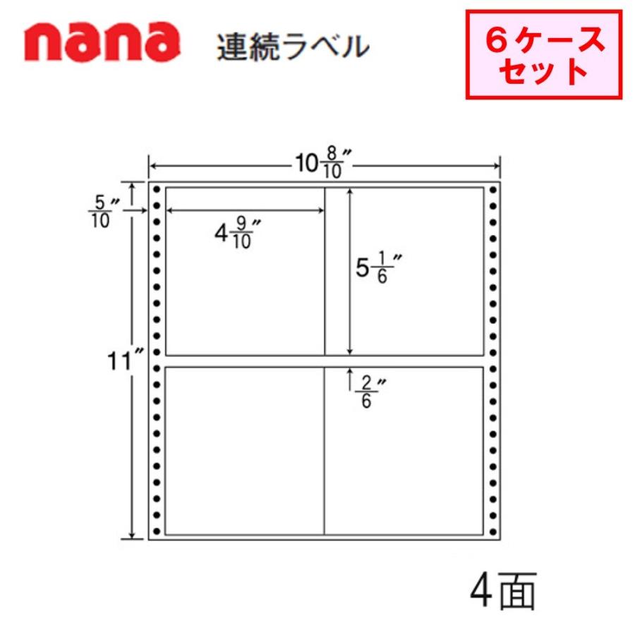 東洋印刷 nana連続ラベル M10Q ★6ケースセット