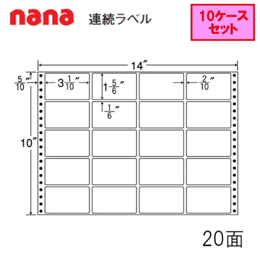 東洋印刷 ナナフォーム M14N 連続ラベル14インチ24面1ケース(500折) 東洋印刷 nana連続ラベル M14X ☆10ケースセット 【公式通販】