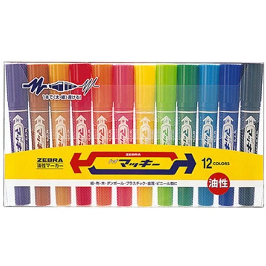 PARKER&SHEAFER&PILOT&ZEBRA…12本セットジャンク品 ゼブラ ハイマッキー 太字＆細字「MC12C」12色セット : 文具・事務用品