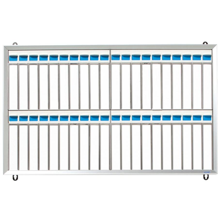 クラウン 表示切替式名札掛け CR-NF400K-AL 40名用 アルミ枠付 : 文具