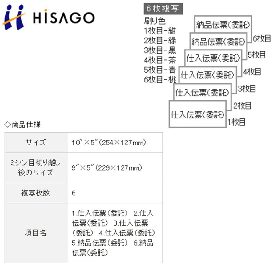 ヒサゴ　百貨店統一伝票（委託5行）　BP1708