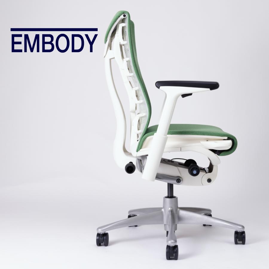 ①エンボディチェア ハーマンミラー ホワイト Embody えんじ色系 Herman Miller（ハーマンミラー） 即納在庫有 エンボディチェア