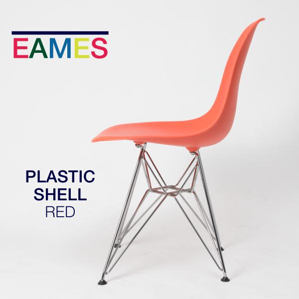 ハーマンミラー イームズ シェルチェア DSR レッドオレンジ 2021年製 イームズシェルチェアDSR（イームズプラスチック シェルサイドチェア