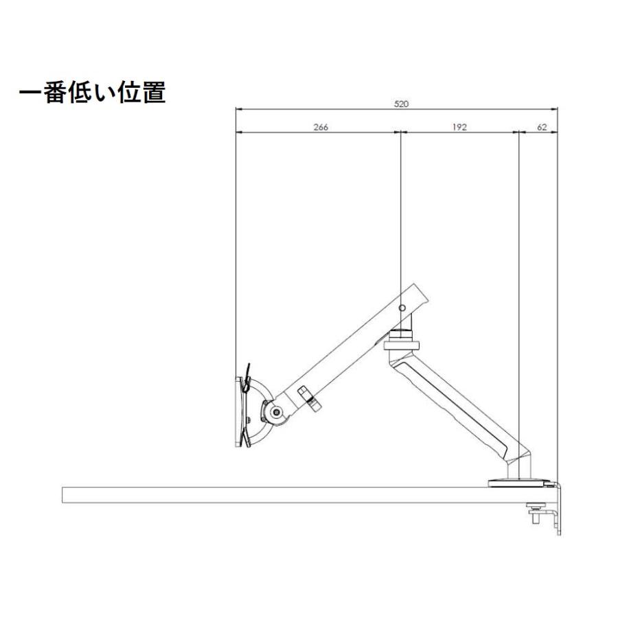 即納在庫有 （ブラック）CBS フロー モニターアーム 通常デスク用