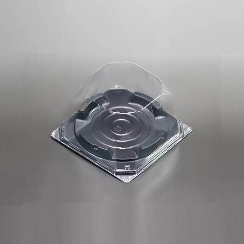 ソフトケーキ様　　専用 サンプル商品：ケーキBOX No.72本体(黒)」ケーキ容器 ケーキ皿