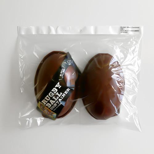 ラグビーボールコンテナ（小）」「枚単価 260円×3枚」お菓子 容器 業務