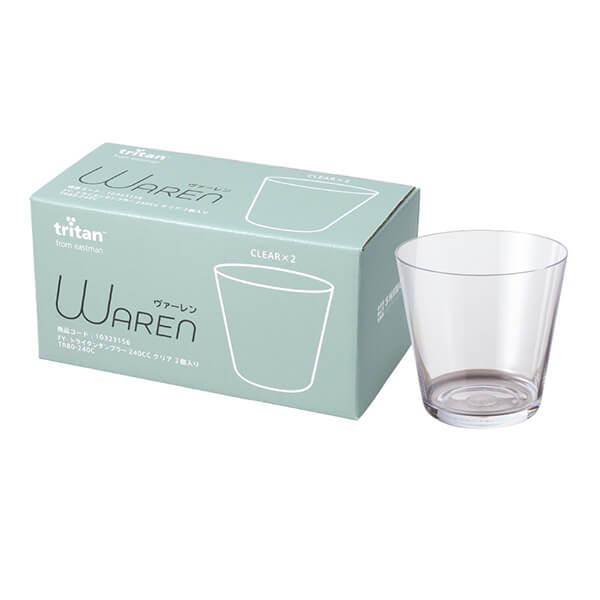 FY-トライタン タンブラー240cc クリア 2個入 TR80-240C WAREN」「枚