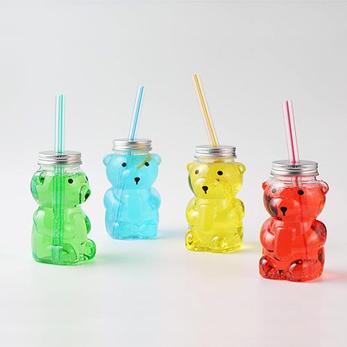 クマ型ボトル」「枚単価 153円×100個」クマボトル ドリンクボトル