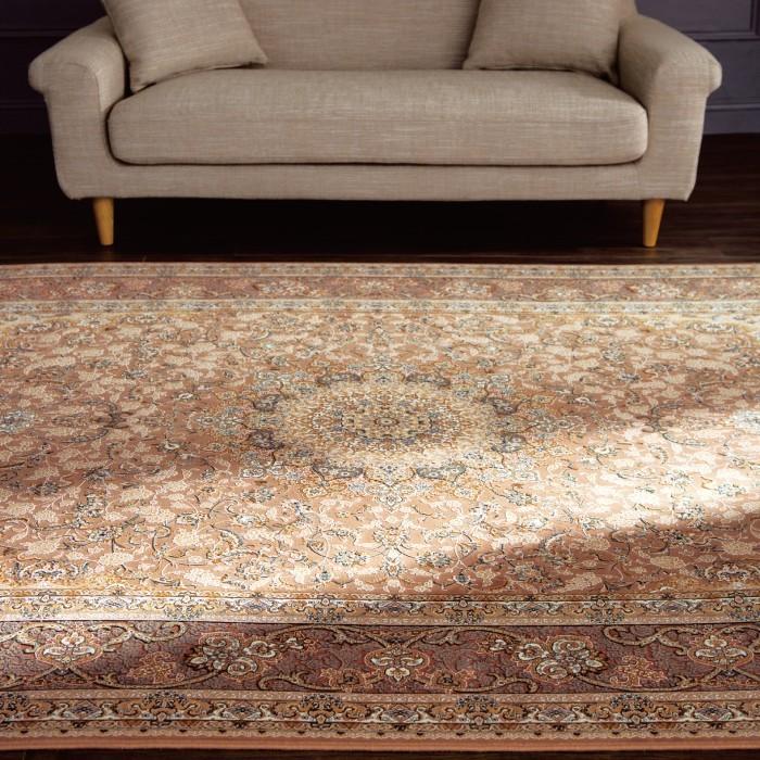 イラン製 高密度 メダリオン 柄 ウィルトン 織 ジュータン 約200×250cm