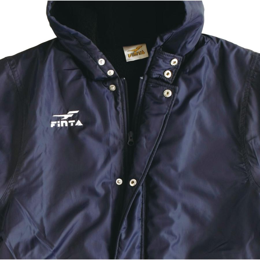 FINTA ベンチコート ネイビー 2 FINTA（フィンタ） 送料無料 サッカー フットサル ボア ベンチコート