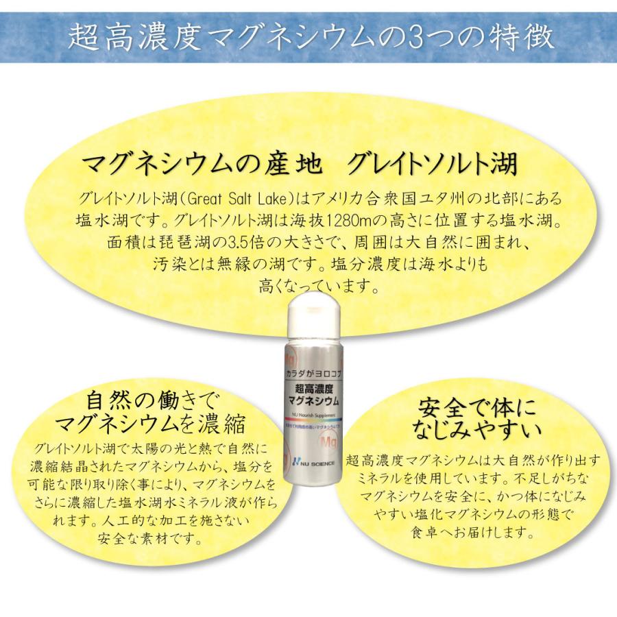 NU SCIENCE 正規販売店 超高濃度マグネシウム 50ml ×3本セット ニュー