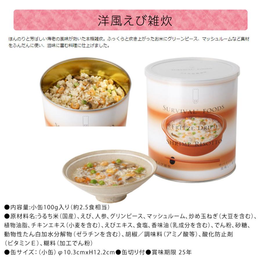 25年保存食 サバイバルフーズ バラエティセット 小缶 (計6缶 15