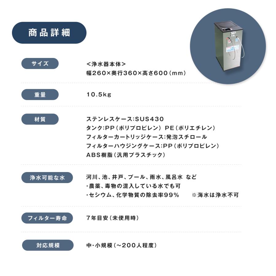 非常用 手動蓄圧式非常用浄水器コッくん飲めるゾウRO 手動タイプ MJRO
