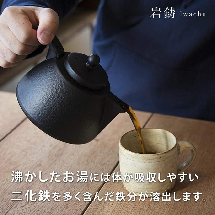 岩鋳（IWACHU） コーヒーポット セット ブラック 0.75L IH対応 南部