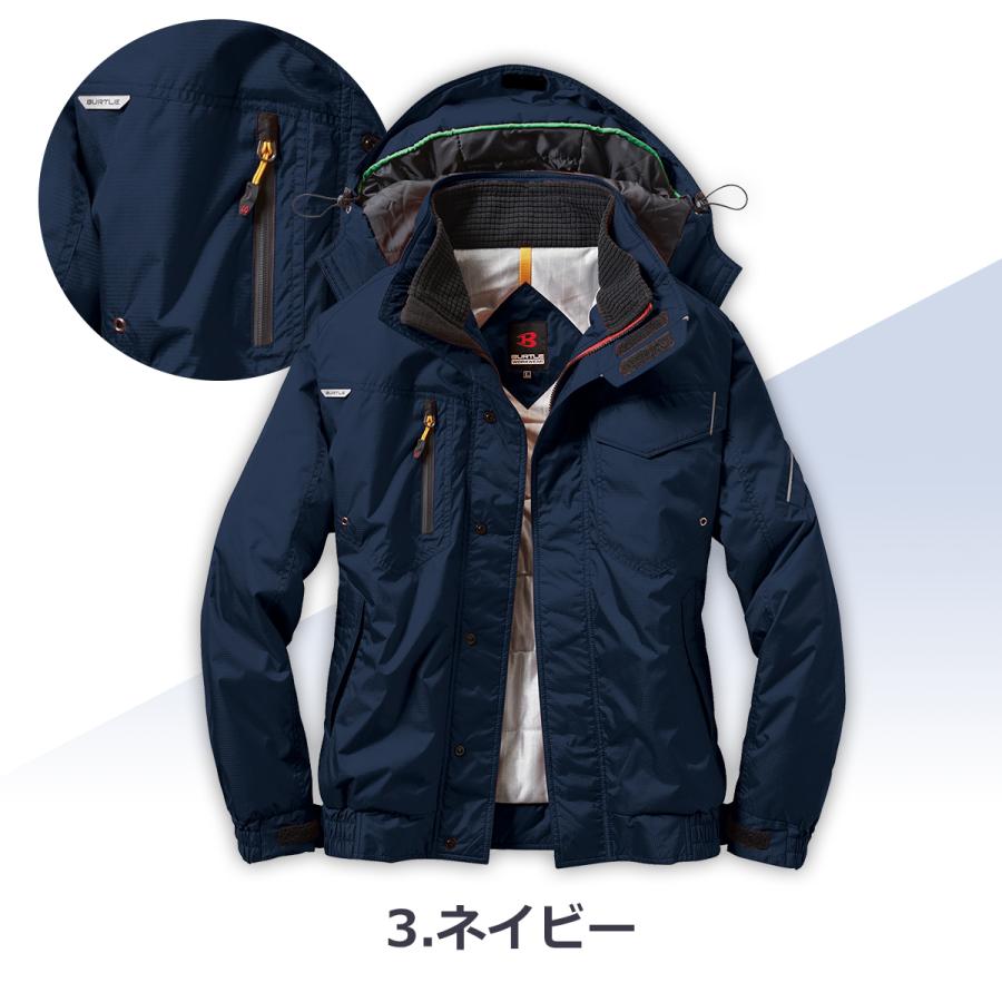 「単品」 BURTLE バートル 防寒ブルゾン 「 7210 」 防寒 ブルゾン ジャケット レディース メンズ ユニセックス  (大型フード付き)  男女兼用 大きいサイズ | BURTLE | 02