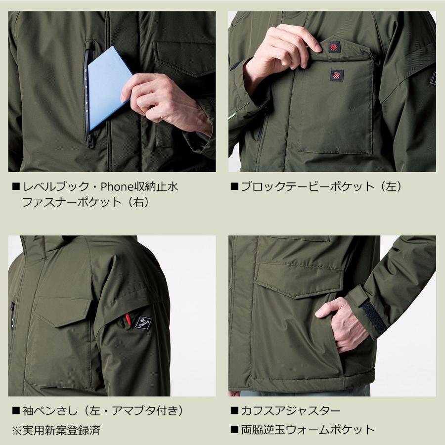 「単品」 BURTLE バートル 防水防寒ジャケット 「 7620 」 秋冬 防水 防寒 ブルゾン ジャケット レディース メンズ ユニセックス (大型フード付き) 制電 撥水 | BURTLE | 06