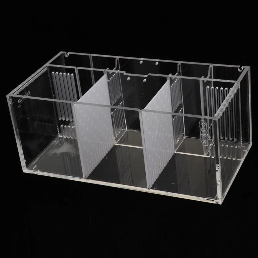 アクリル水槽　可動式セパレートタイプ　430×200×200 ベタ用セパレート水槽 3匹同時飼育 トリプルルーム アクリル