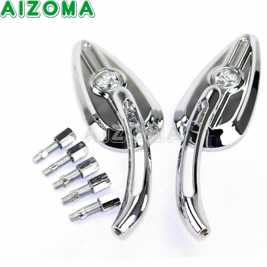 ハーレー バックミラー スカル 純正タイプ スポーツスター ダイナ ツーリング ソフテイル xl883/xl1200/fxd/FL |  | 03