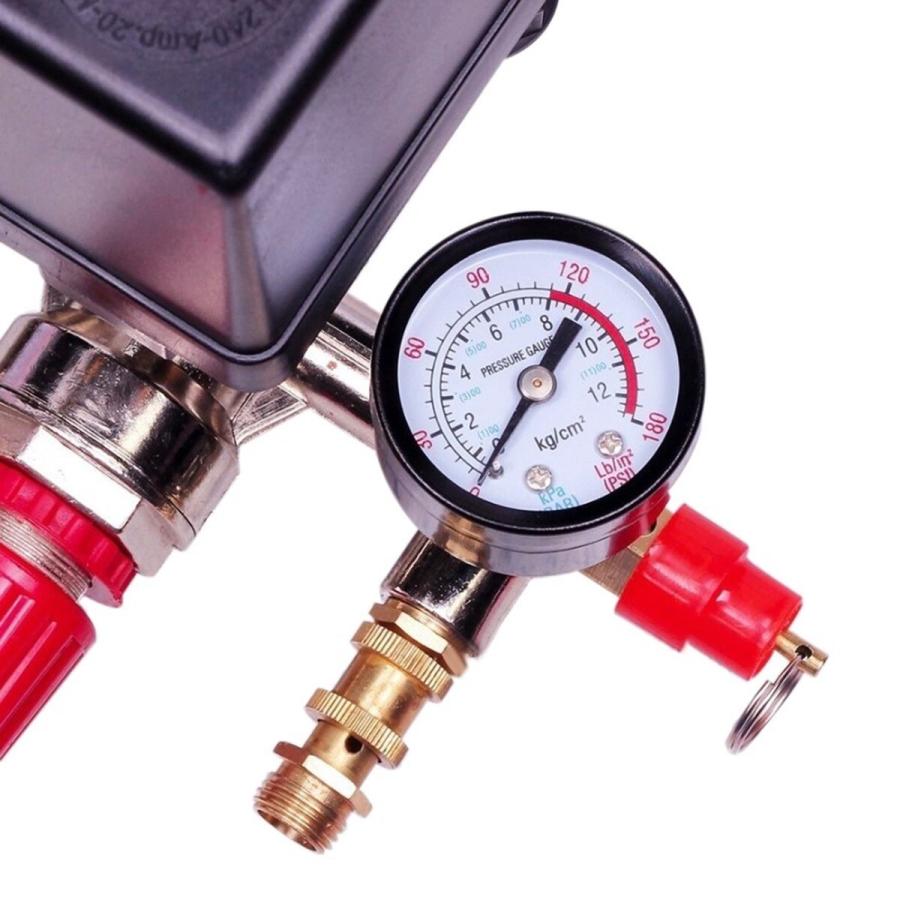 230V　調整可能　圧力スイッチ　エアバルブ　マニホールド　エアコンプレッサー　圧力バルブ　制御レギュレーター　ゲージセット |  | 03