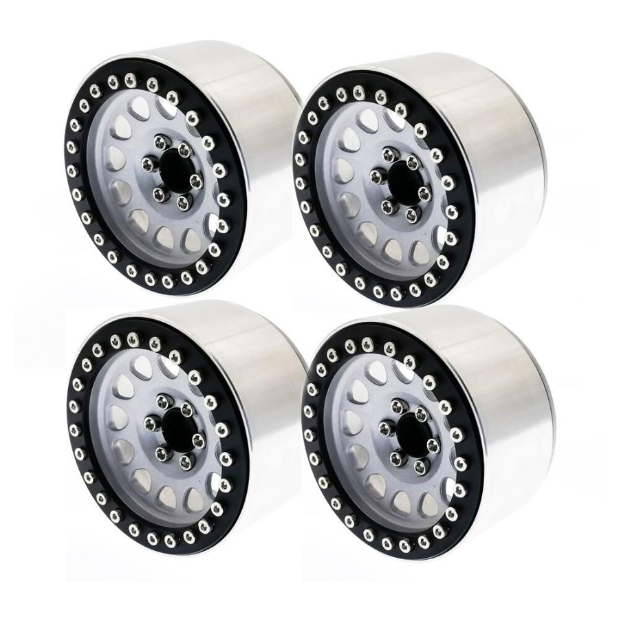 4個 1.9" ビードロック ホイール リム 拡張 ハブ 1/10 rcロッククローラー軸SCX10 90046 RR10 レイストラクサスTRX4 |  | 02