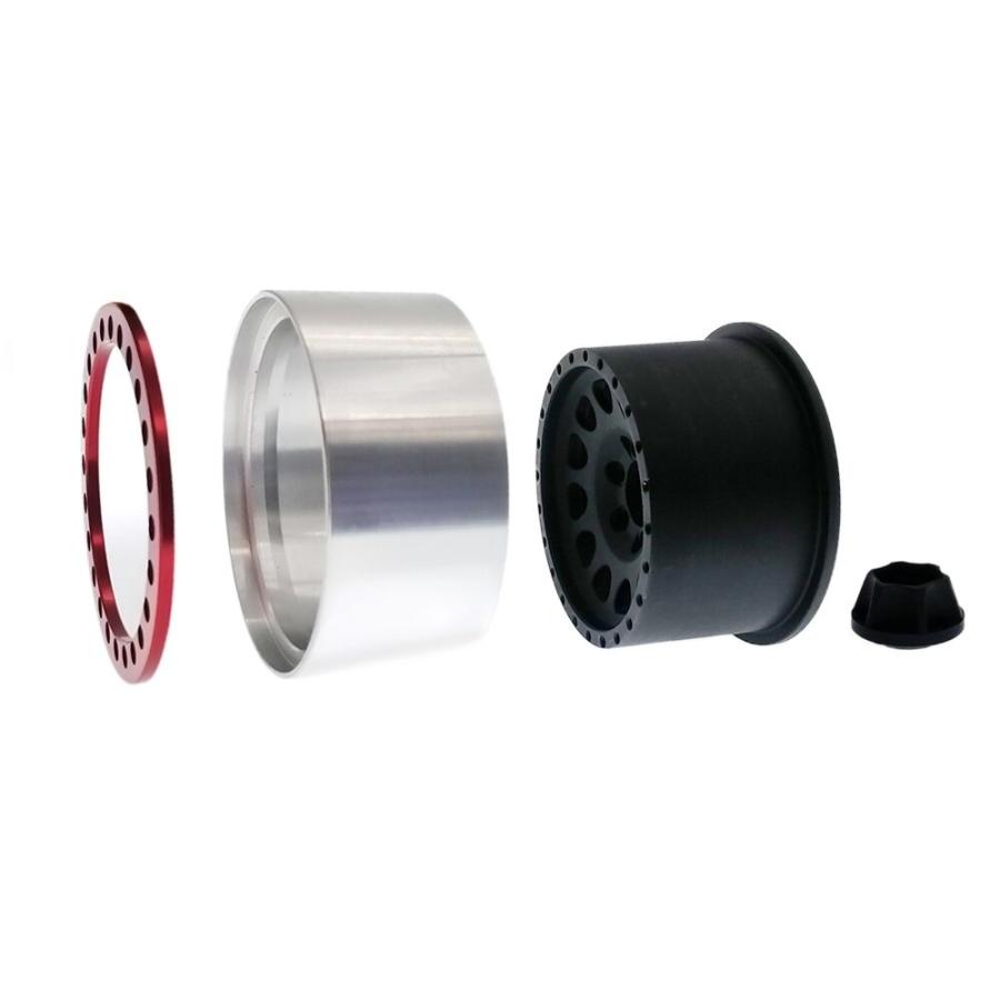 4個 1.9" ビードロック ホイール リム 拡張 ハブ 1/10 rcロッククローラー軸SCX10 90046 RR10 レイストラクサスTRX4 |  | 04