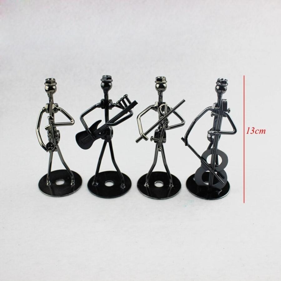 にぎやかな音楽隊☆8体セット インテリア 置物 装飾 飾り オブジェ ジャズ 音楽 愛好家 リビング プレゼント |  | 04