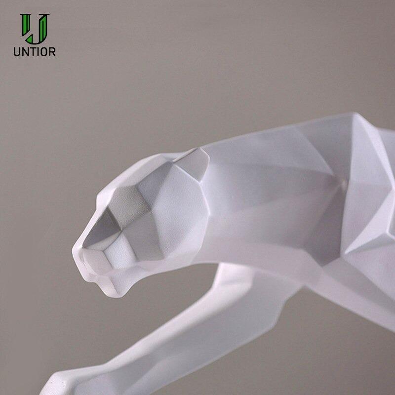 ブラックパンサー黒ヒョウ 豹 モダン アート オブジェ現代彫刻 幾何学 樹脂 野生生物 置物北欧プレミアムインテリア像 |  | 01