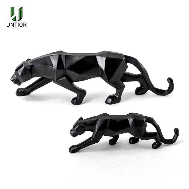 ブラックパンサー黒ヒョウ 豹 モダン アート オブジェ現代彫刻 幾何学 樹脂 野生生物 置物北欧プレミアムインテリア像 |  | 05