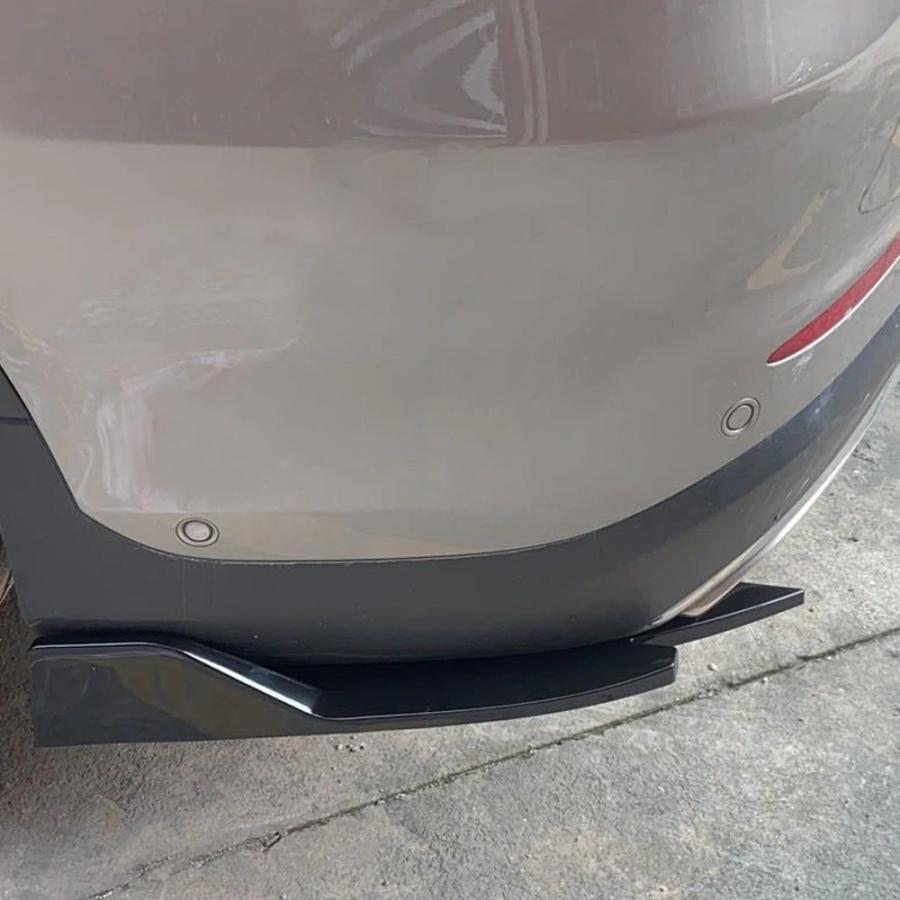 2 個ユニバーサルブラック リアバンパースポイラーカナードフィン　クラッシュディフューザーリップラップ角スプリッタ |  | 04