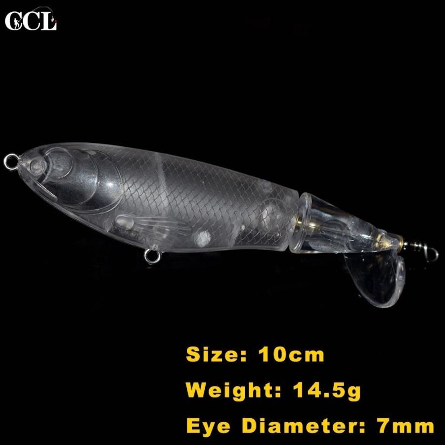 透明体 未塗装 ハード ベイト トップ ウォーター ポッパーブランク