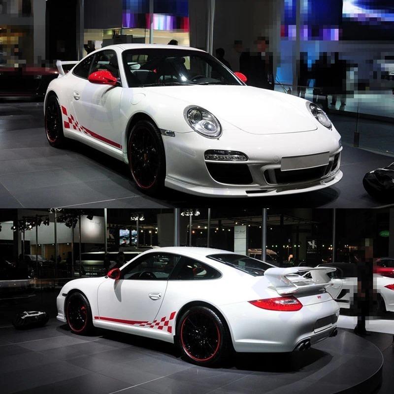 レース旗グラフィックスドア ポルシェ 911 997 防水ステッカー | 