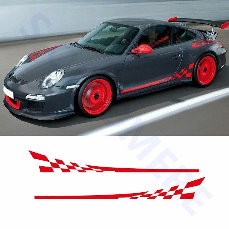 レース旗グラフィックスドア ポルシェ 911 997 防水ステッカー |  | 01