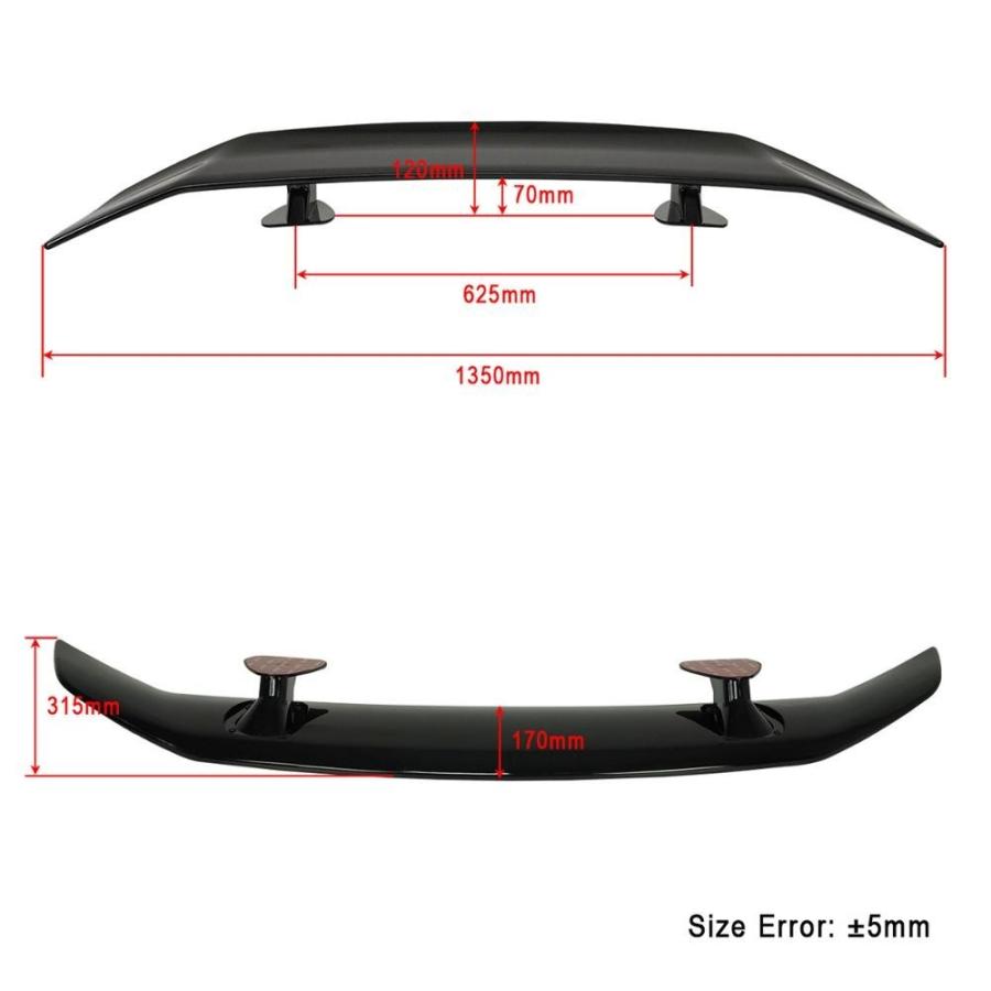 車 外装 リア ウイング スポイラー 交換 カスタム おすすめ 汎用 セダン レーシング 装飾 |  | 03