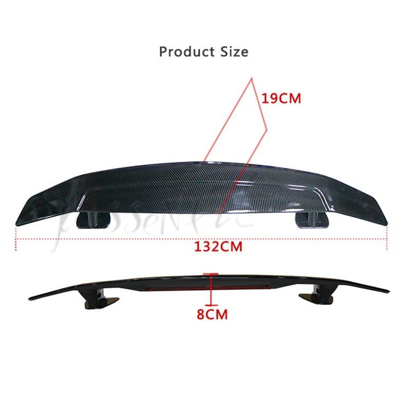 汎用 BMW ホンダ テスラ トヨタ セダン リア ルーフ トランク スポイラー ウィング エアロ カーボン ブラック カスタム GT |  | 03