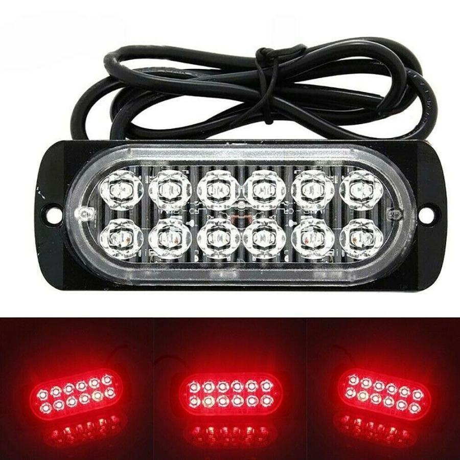 汎用 リア レッド フォグ 12 LED ランプ ライト DC 12V-24V トラック バン バス キャブ 緊急 ネジ付き 車 自動車 |  | 05