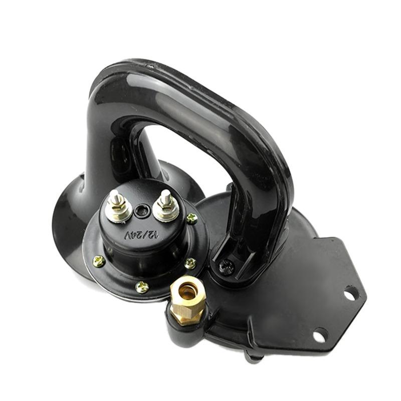 爆音トラックホーン　135dB　12V/24V対応　トランペットホーン　ブラック |  | 03