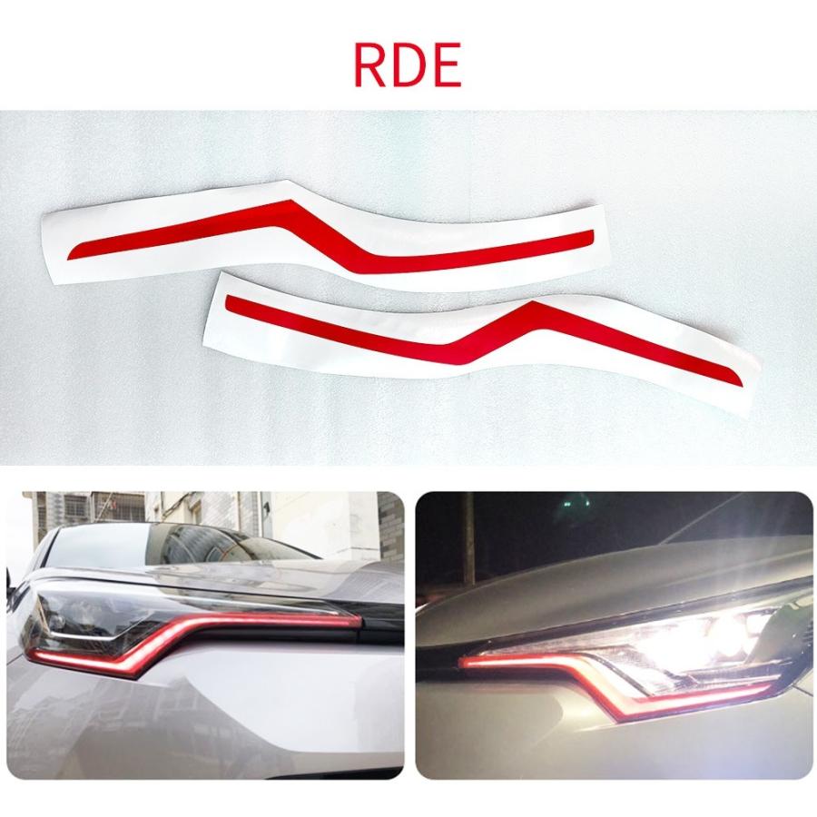 Toyota chr C-HR ヘッドライト アクセサリー 外装 色付き 青 赤