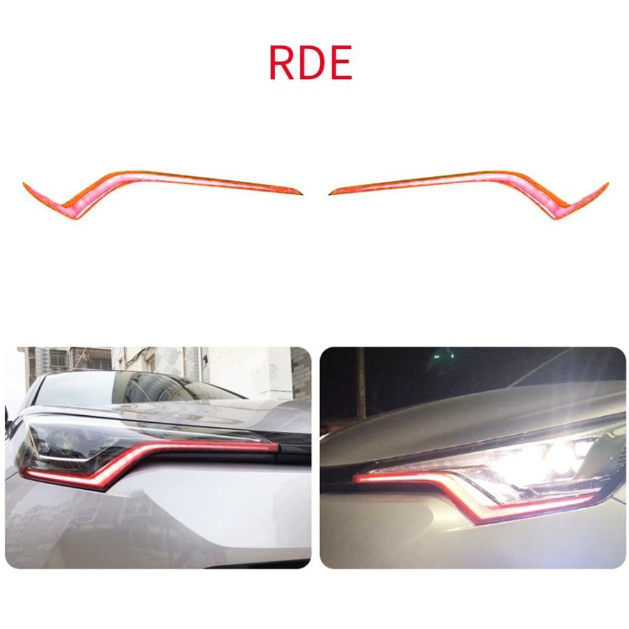 Toyota chr C-HR ヘッドライト アクセサリー 外装 色付き 青 赤