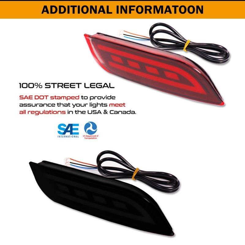 スバル インプレッサ wrx wrxsti xv用 led バンパー リフレクター テールライト |  | 03