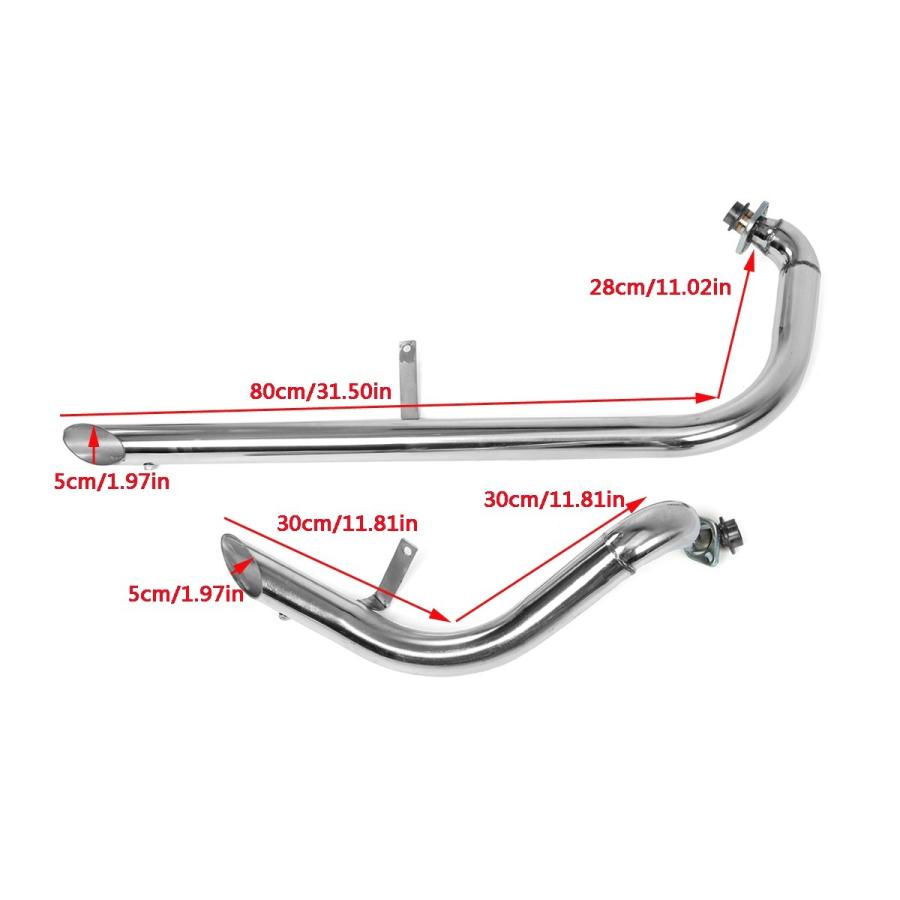 ヤマハ ビラーゴ Vスター XV125 XV250 1988-2013　マフラーパイプ 　エキゾーストサイレンサー |  | 03